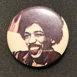 Vintage Jimi Hendrix Pinback Button Pin