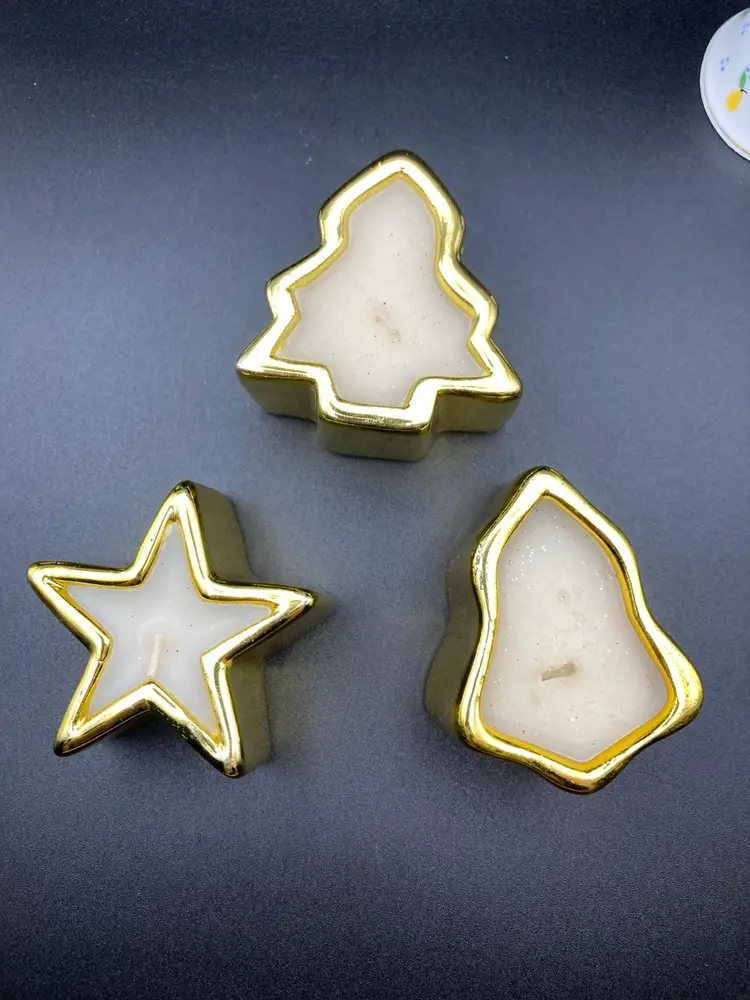 Ringing In Christmas Vignette! 🔔🎄🔔 Lillian Vernon 1988 Partridge In A Pear Tree Mini Bell (2 1/4” Tall 1 1/2” Wide) Lillian Vernon 1988 Village Mini Bell 2 1/4” Tall 1 1/2” Wide) Santa Tea Light Holder (4 3/4” Tall 4 1/2” Wide) 3 Gold Tone Candle Holder With Sparkly Candles (Wear To Gold)