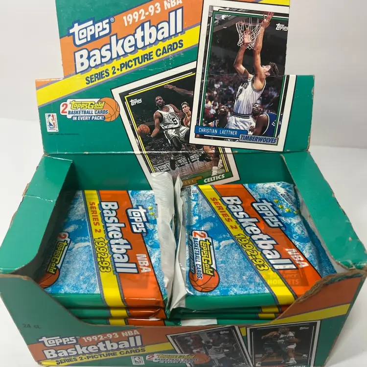 One Jumbo Pack 1992-93 Topps Basketball Series 2 Potential Shaq Rookie