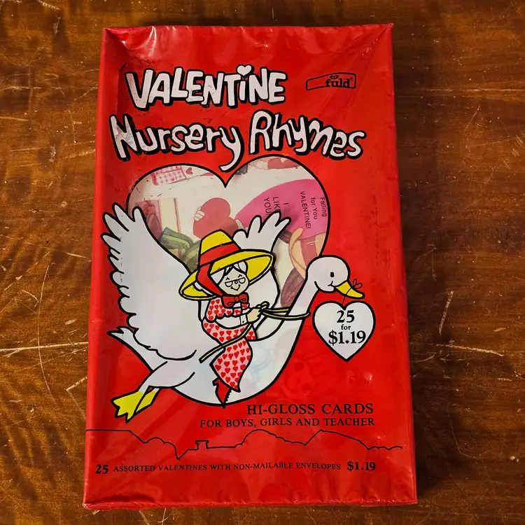 Vintage 1985 Valentine Nursery Rhymes Cards New Sealed Fuld & Co 25 Count NOS
