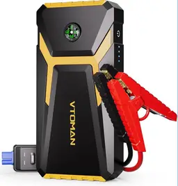 2000A Portable Car Jump Starter for 7L Gas/5L Diesel Engines, Battery Pack