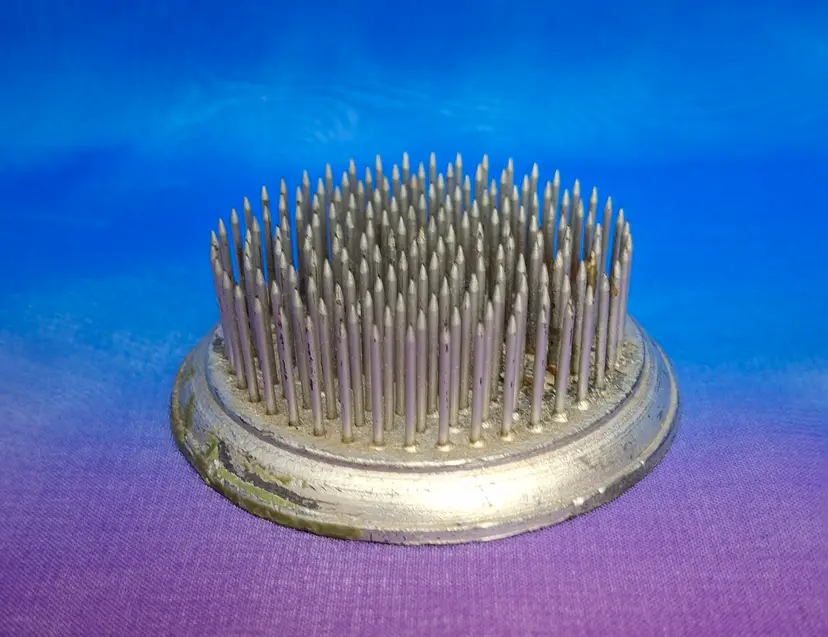 Vintage Kenzan Round Metal Flower Frog