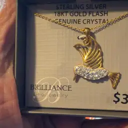 Sterling Silver 18k Gold Flash Hummingbird Necklace