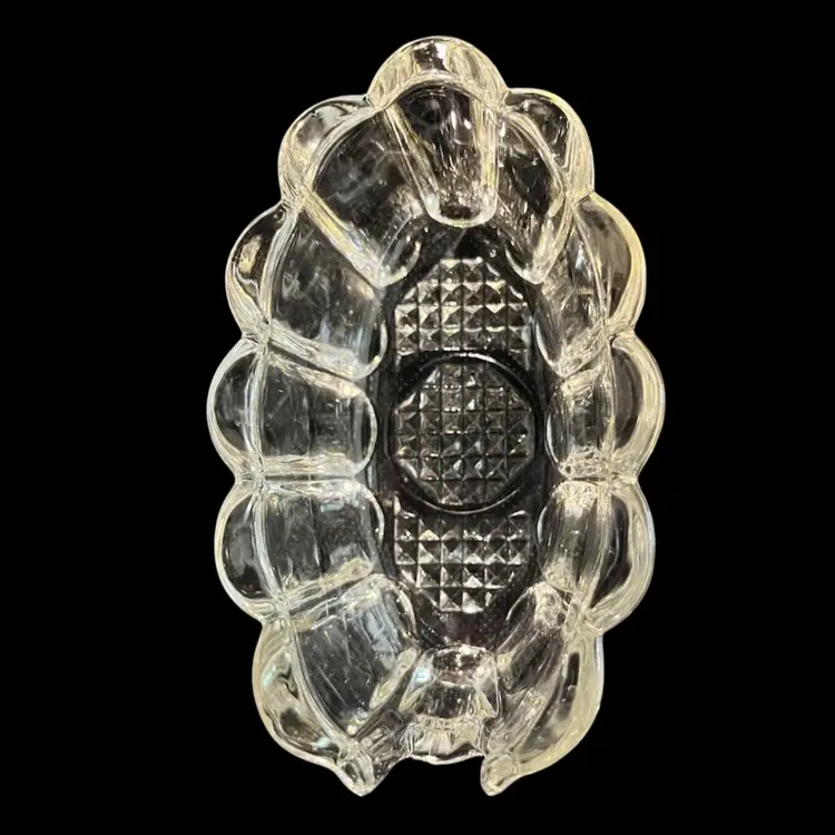 Princess House Spoon Rest- Scalloped Edge- 5.25” Long, 3” Wide, 2.5” Tall