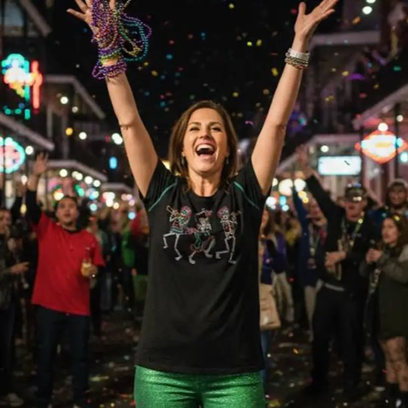 ONE WORLD LIVE & LET LIVE LADIES MARIACHI SKELETON TEE NIP