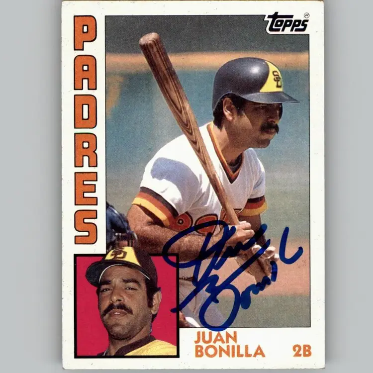 Juan Bonilla Signed San Diego Padres 1984 Topps Baseball Card #168