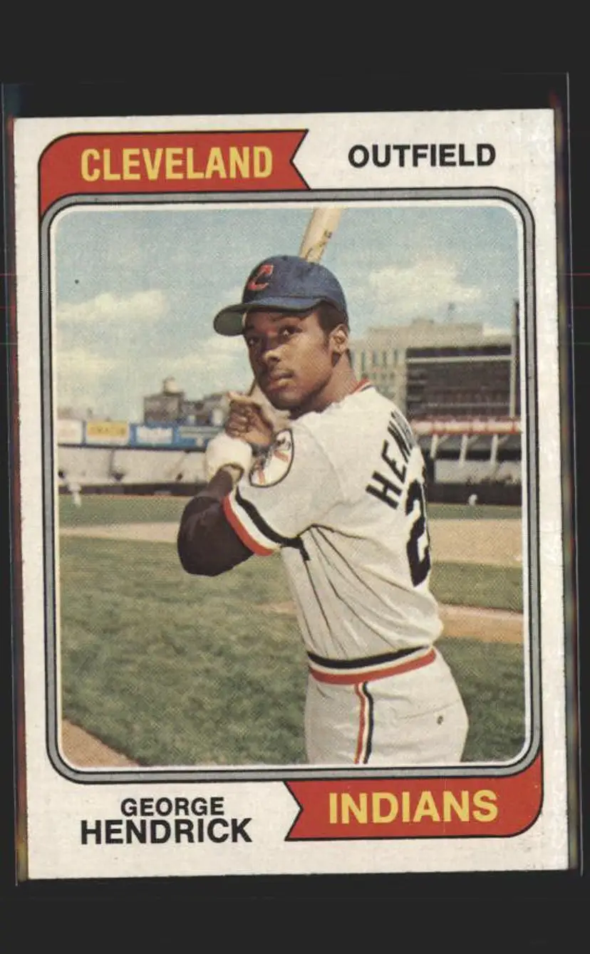 1974 Topps #303 George Hendrick - (pk5) - Cleveland Indians
