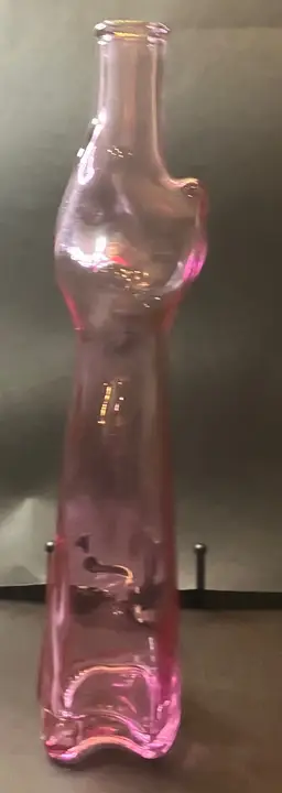 Pink Moselland Riesling Cat-Shaped Glass Bottle