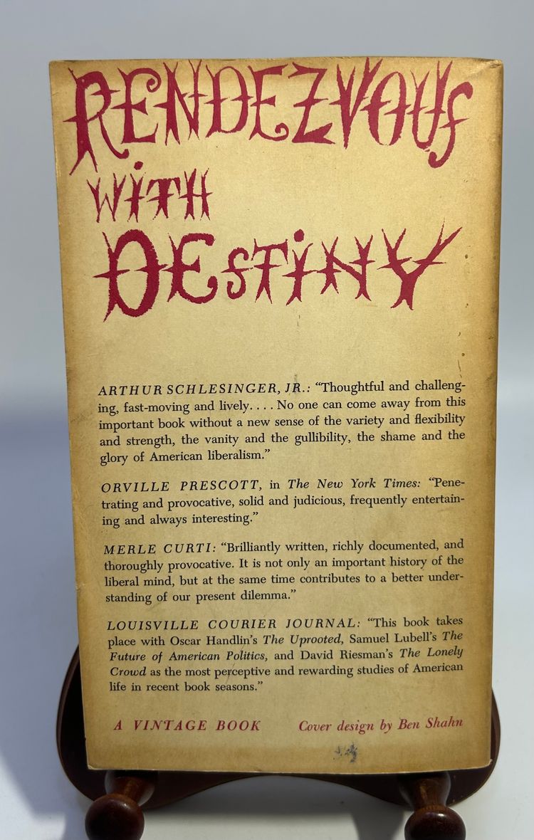 Vintage 'Rendezvous with Destiny' Eric F. Goldman Paperback Book 1956 Vintage Books