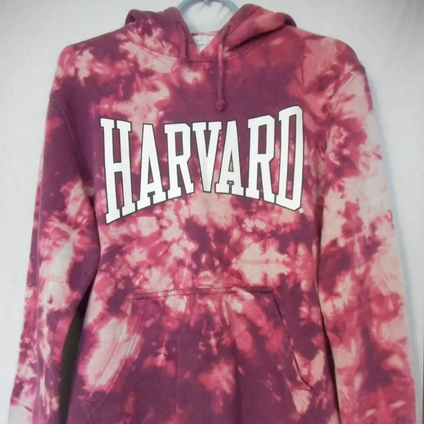 Purple Tie Dye Harvard Hoodie Sweatshirt Sz M