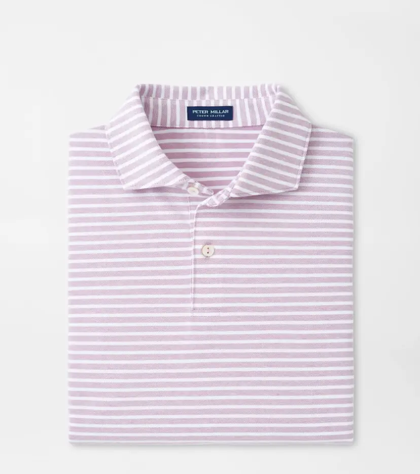 Peter Millar Crown Crafted Albatross Stripe Cotton Blend Piqué Polo Size XL