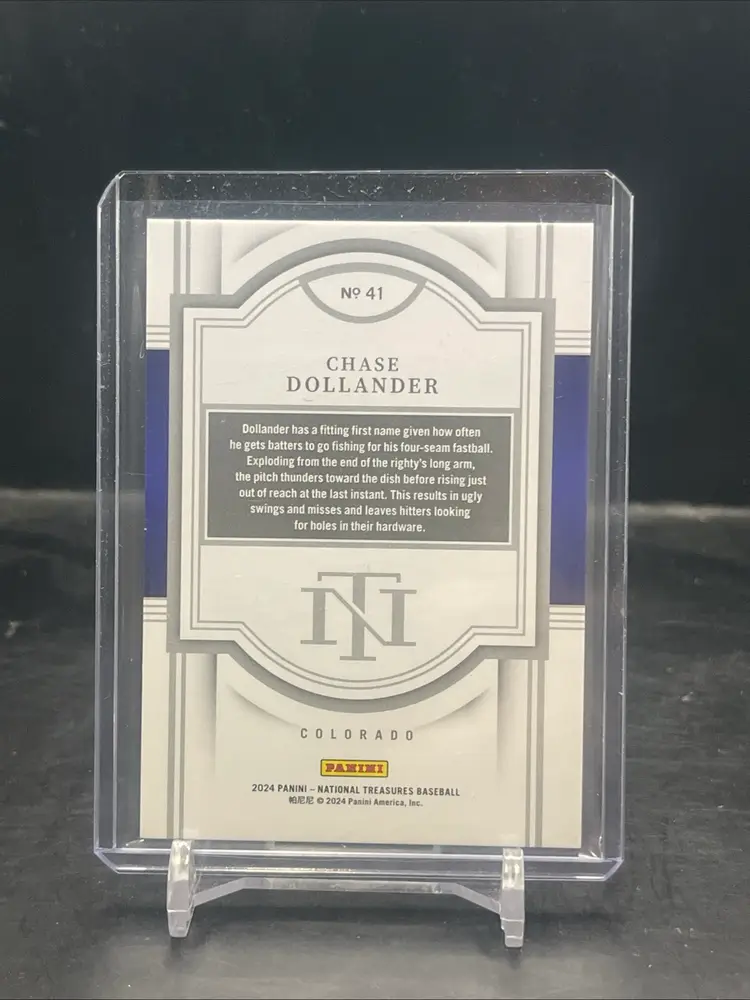 2024 National Treasures Chase Dollander 24/99 Colorado Rockies