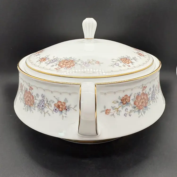 Vintage Noritake Tremont 3081 Porcelain Round Covered Vegetable Serving Dish