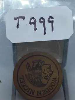 Wooden Nickel Lot 999