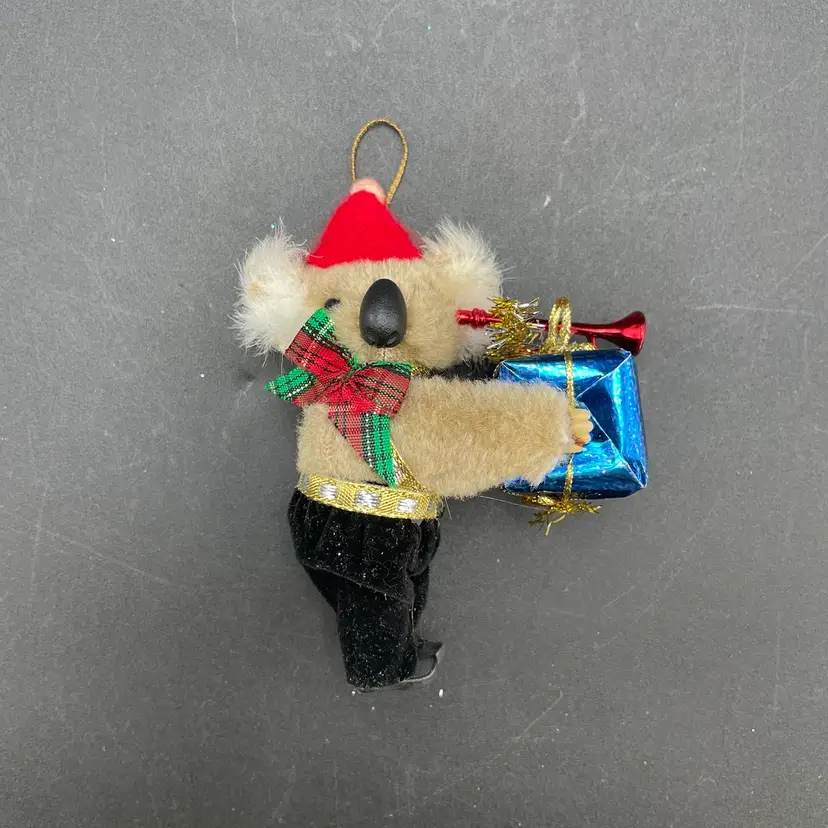 Koala Bear with Gift Hanging Christmas Ornament Holiday Christmas Australia
