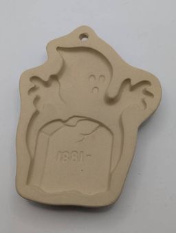 Halloween Ghost Tombstone  Superstone Cookie Mold USA Rare 1996