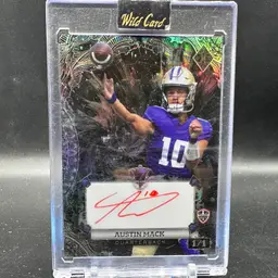 Austin Mack Auto Rookie 1/1 2024 Wild Card 7 Card Studs RC Alabama Washington
