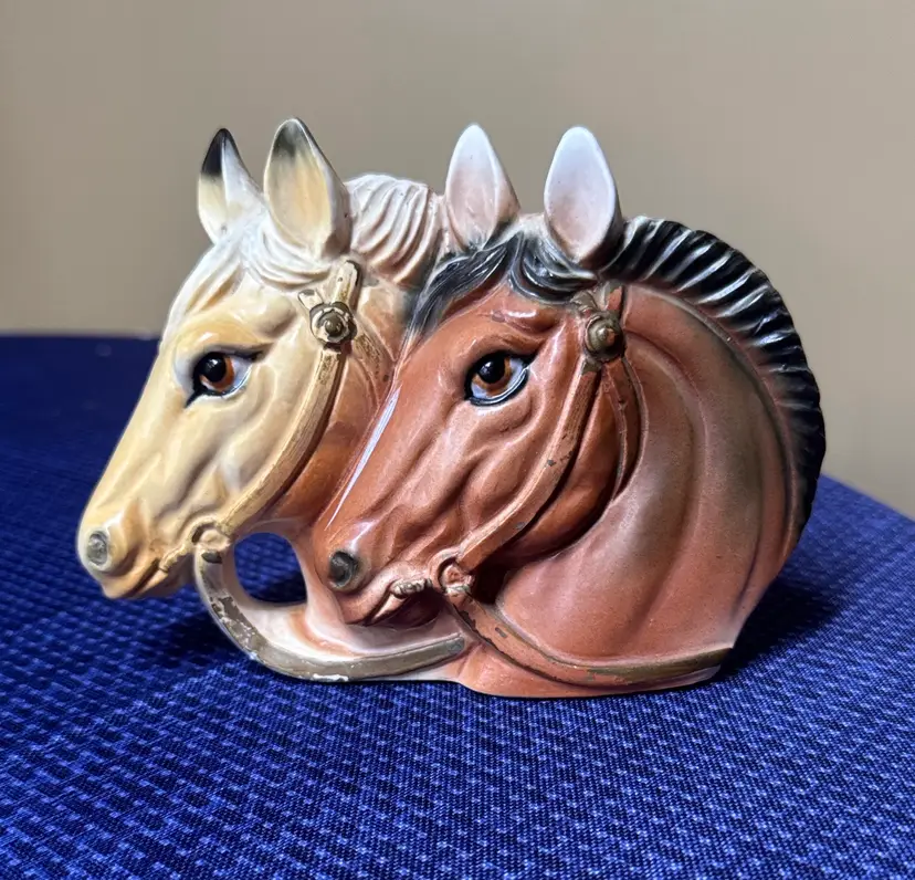 Horse Head Planter Wall Pocket Hanging Ceramic