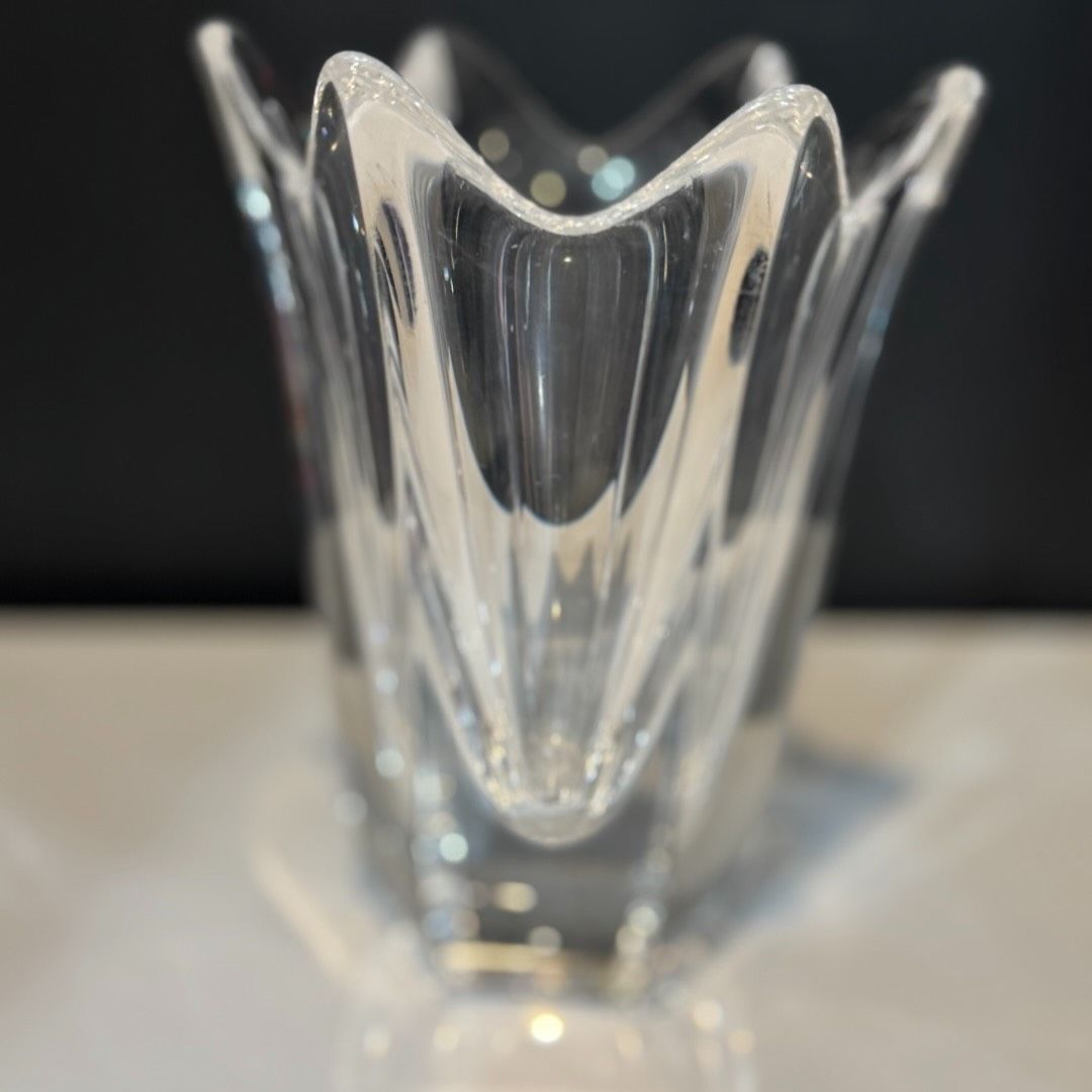 Mid-Century Swedish Orrefors “Belle” Crystal Vase