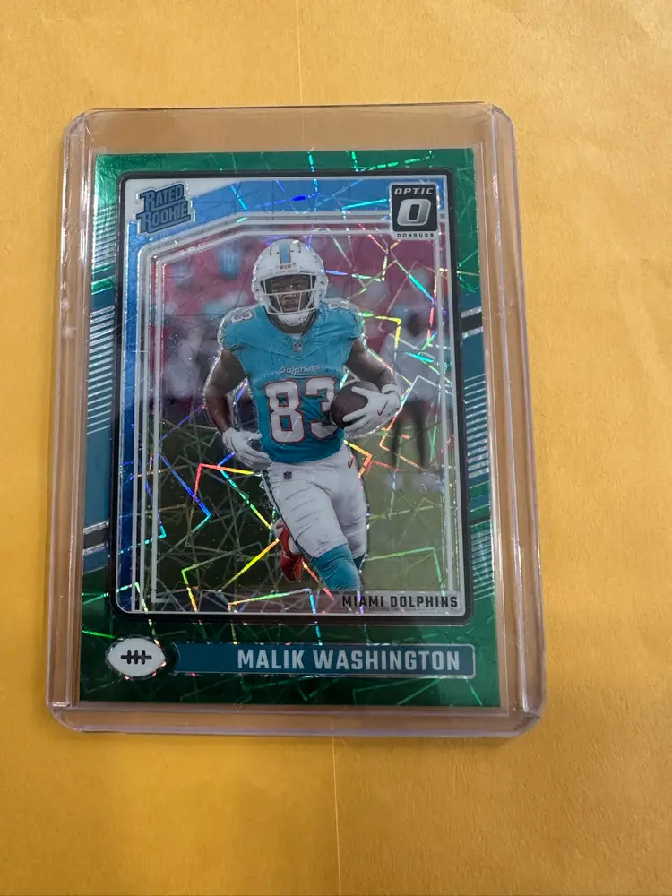 2024 Panini Donruss Optic Football RC Malik Washington Green Velocity