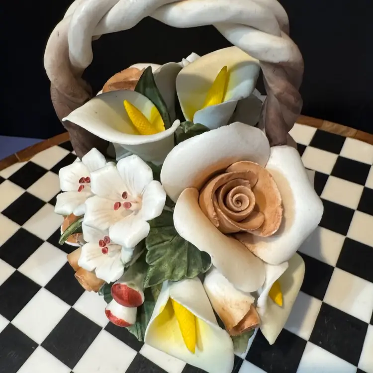 Italian Porcelain Basket