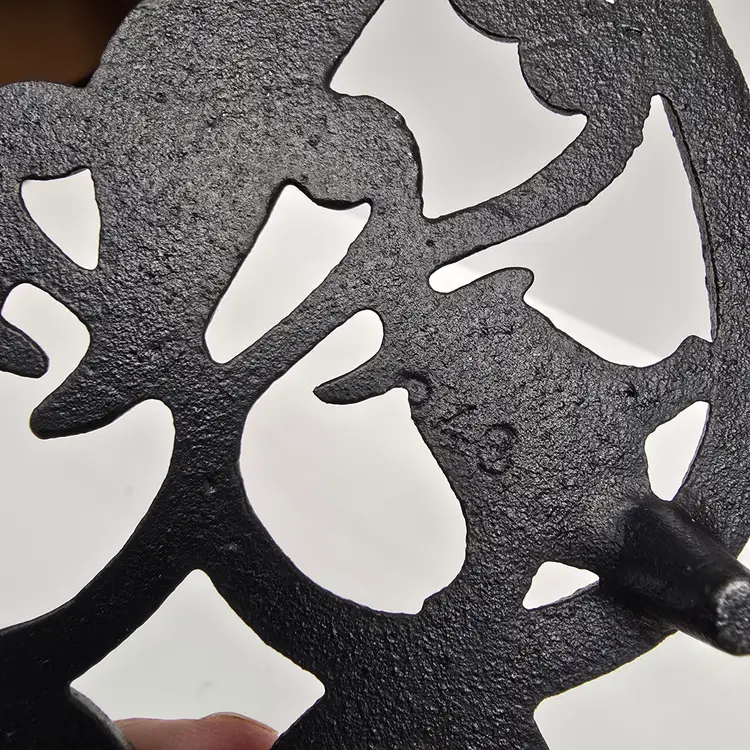 Cast Iron Trivet Pot Holder Bird in Heart