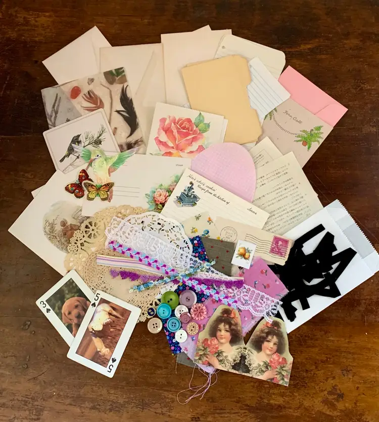 Junk Journal Ephemera Paper Packet 90+ Pieces
