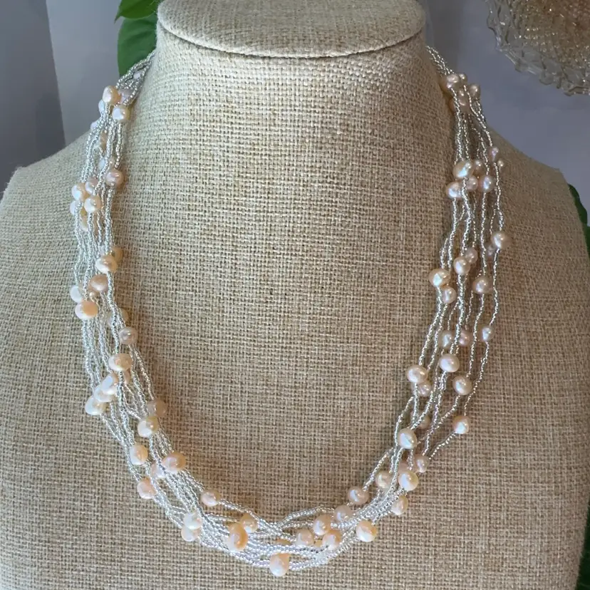 Pearl And Seed Bead Necklace