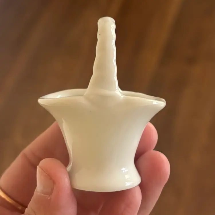 Vintage Delft Blue Miniature Basket Trinket