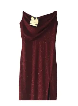 Red dress Size M, formal occasion sequin polyester Inspired Hearts