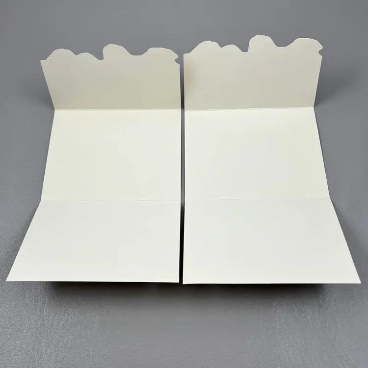 Vintage Lot Of 2 Die Cut Pink Tulips Flowers Fold A Note Cards Spring Watercolor Style