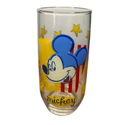 Vintage Anchor Hocking Mickey Mouse Drinking Glass @6” Tall