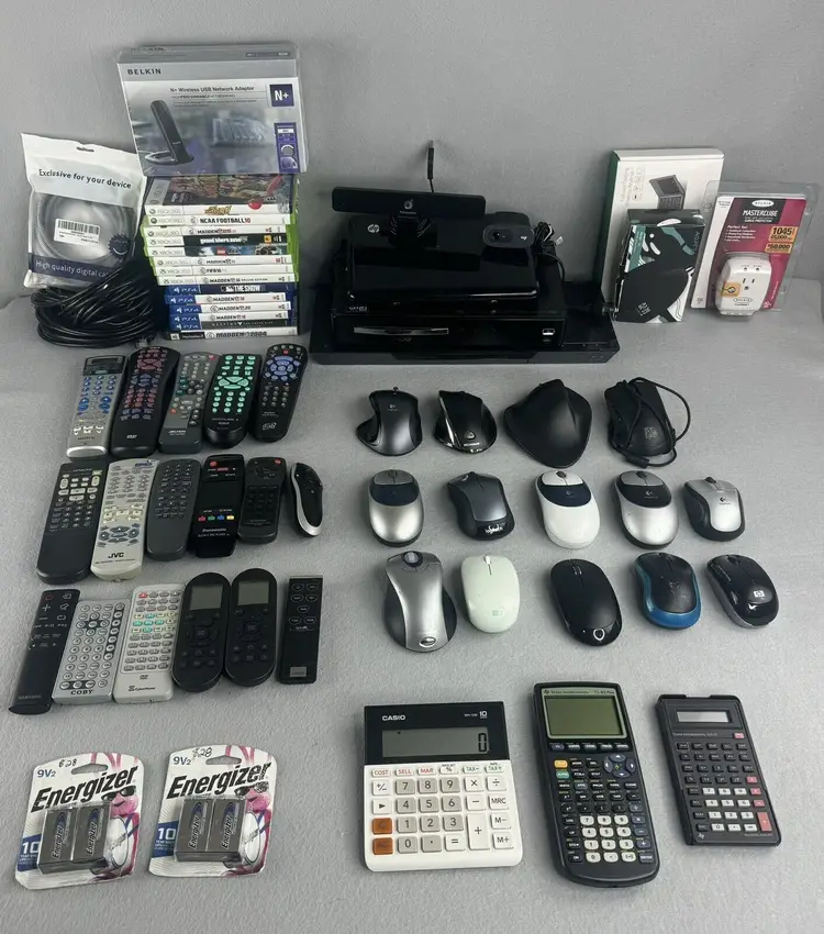 LOT OF 60 ELECTRONICS New, Used, Untested,  Video Games, Mouses, Controls, AS IS