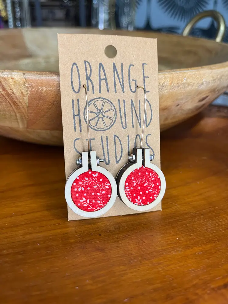 #11 Mini Embroidery Hoop Dangle Earrings - Made by Me!