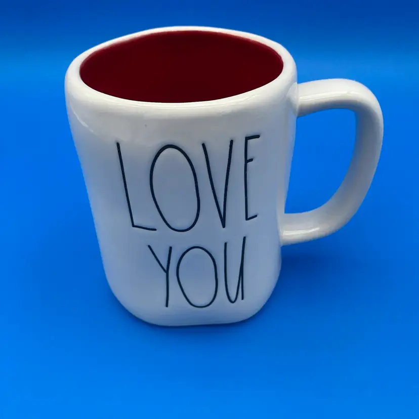 Love You White & Red Ceramic Mug - Rae Dunn Artisan Collection by Magenta