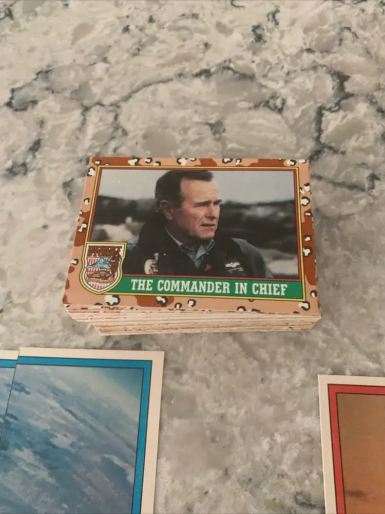 1991 Topps Desert Storm Series 1 Complete Card & Puzzle/Sticker Set 110 Cards