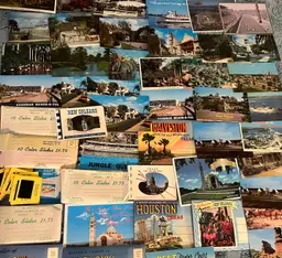 Vintage Postcards & Color Slides Lot Ephemera Souvenir Vacation 1960s 1970s