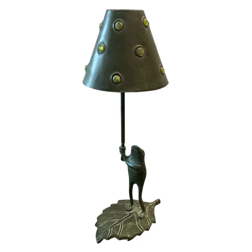 Vintage Pier One Metal Tea Light/Votive Frog Candle Holder 16” x 7” Total Measurement