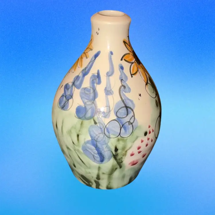 Handpainted Art Pottery Vase