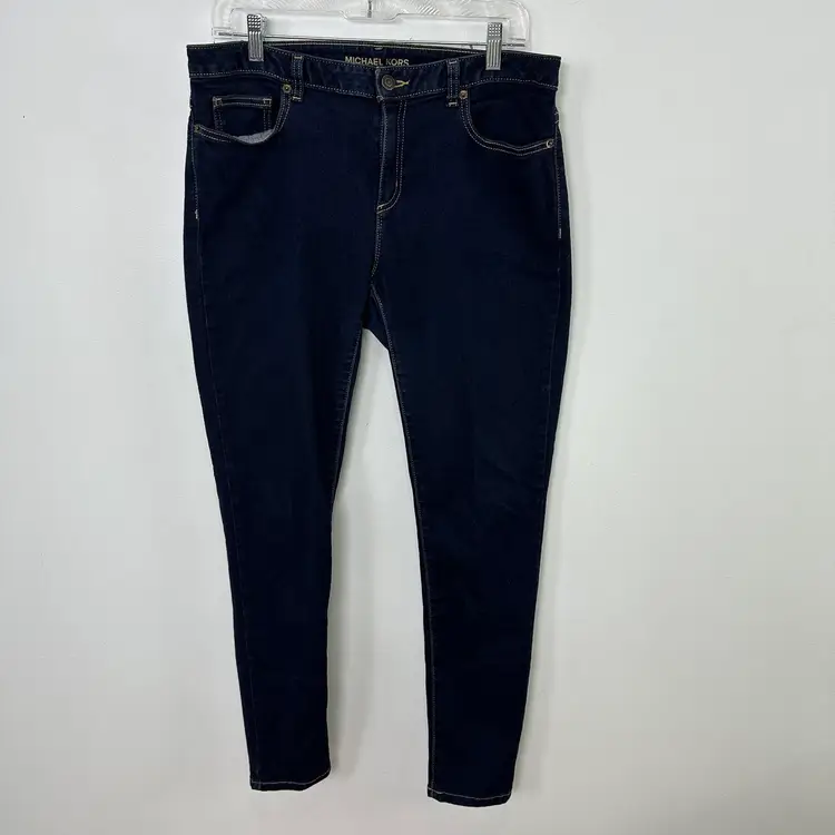 Michael Kors Izzy Skinny Dark Blue Jeans Size 10