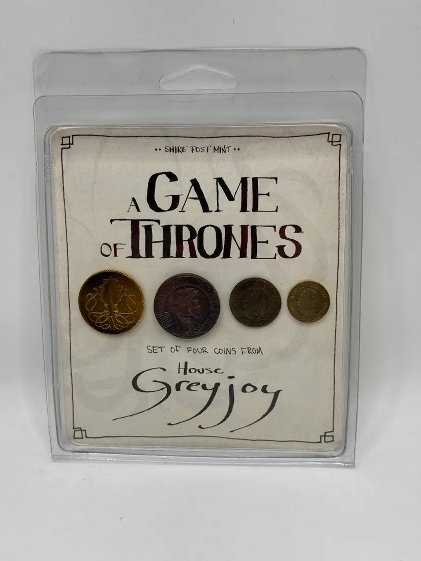 Official Game of Thrones Coin Collection House Greyjoy Shire Mint  - NIP