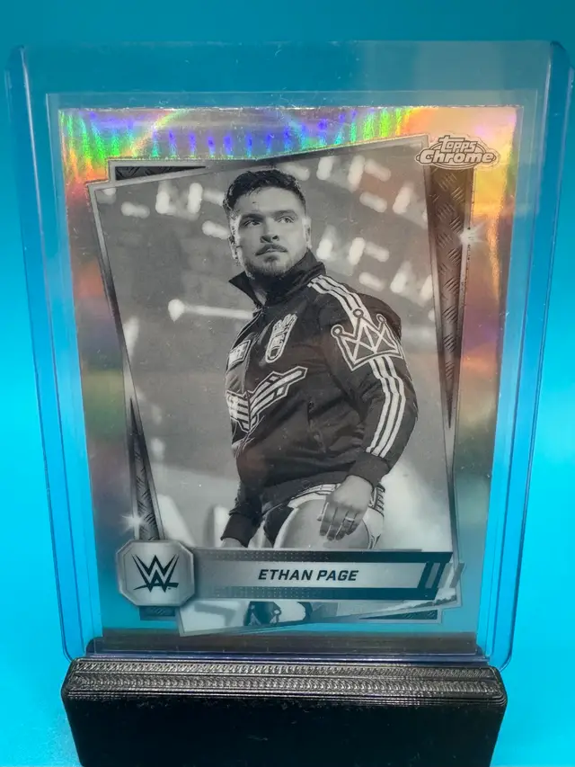 Ethan Page Topps Chrome Sepia Refractor
