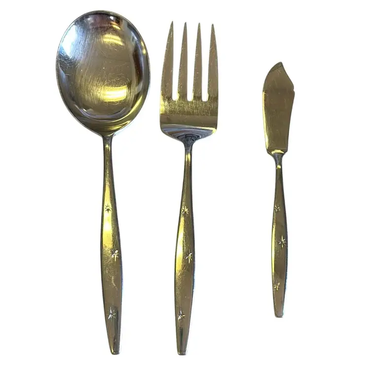 Vintage 31 Pc Made In Japan Starlite Flatware