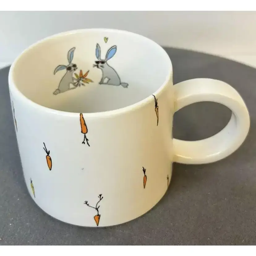Jack's Carrots Designer Collection by Magenta Bunny Rabbits Coffee Mug 14oz