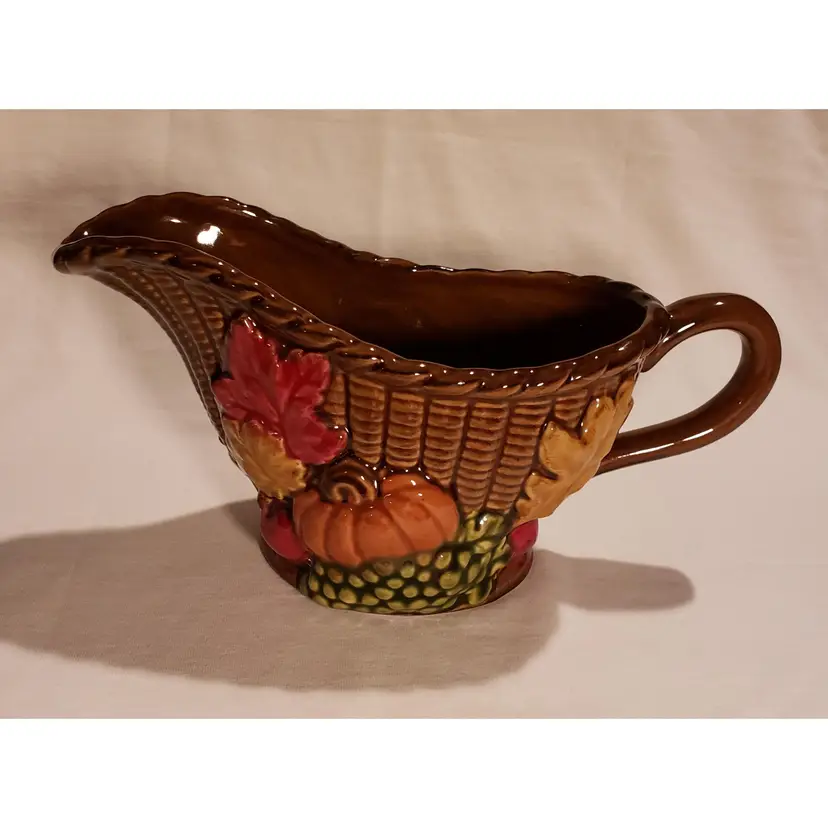 Large Fall Gravy Boat Creamer Chris Madden