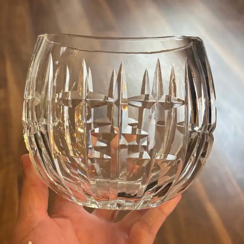 Vintage Waterford Cut Crystal Oval Vase