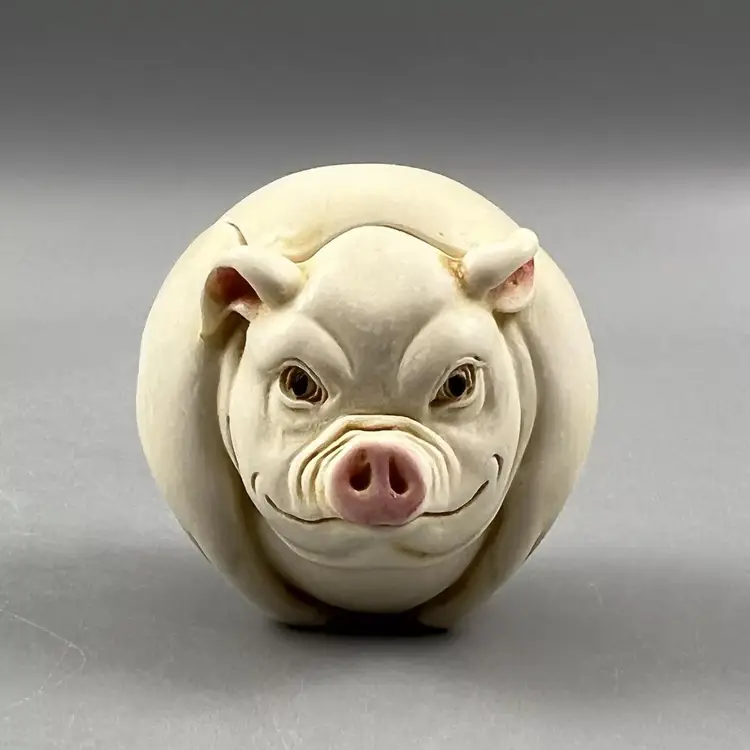 Harmony Kingdom Roly Polys Curly TJRPPI Trinket Box Figurine Pig Adam Binder UK