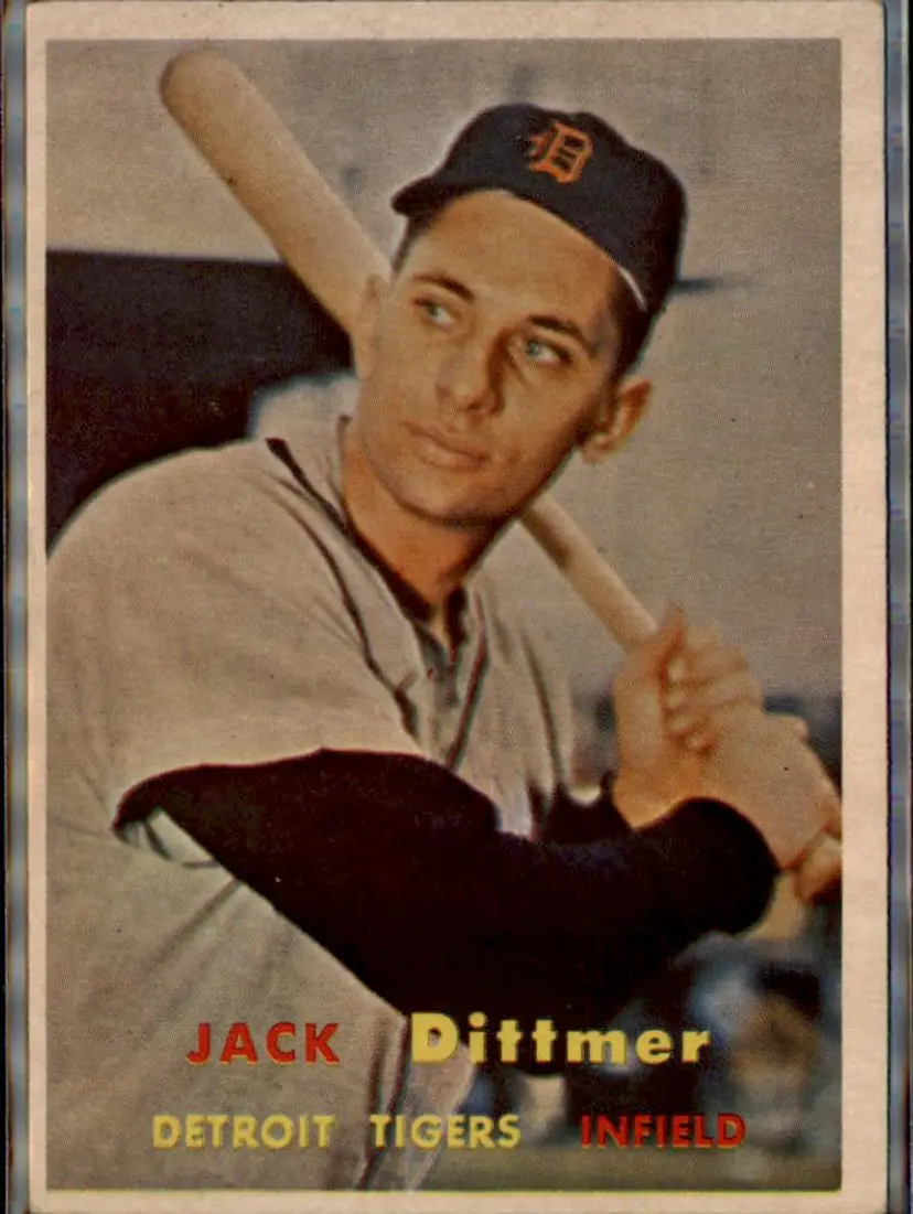 1957 Topps #282 Jack Dittmer - ( pk1 ) - Detroit Tigers