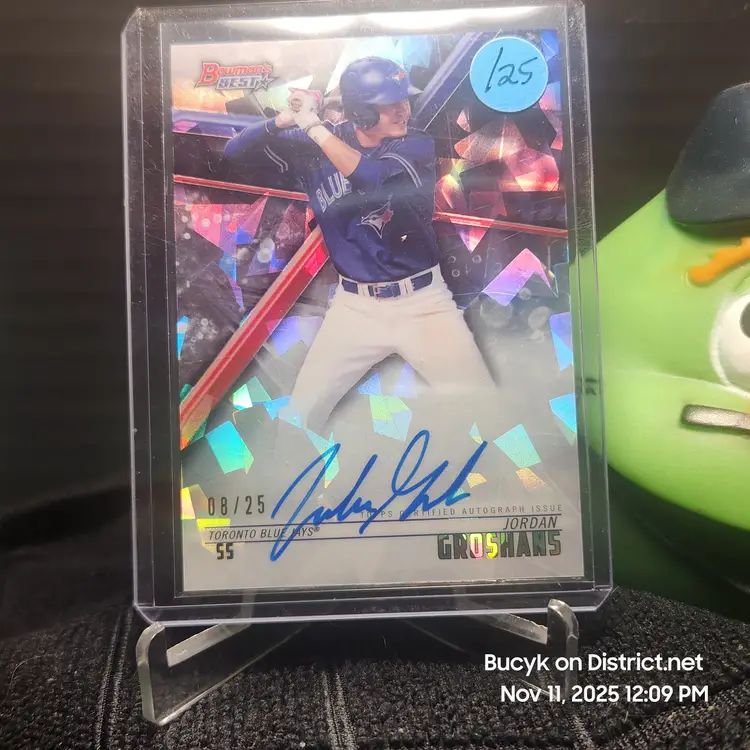 2018 Bowman's Best Atomic Auto - Jordan Groshans Toronto Blue Jays 8/25