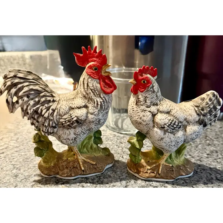 Lefton Chickens- Hen & Rooster